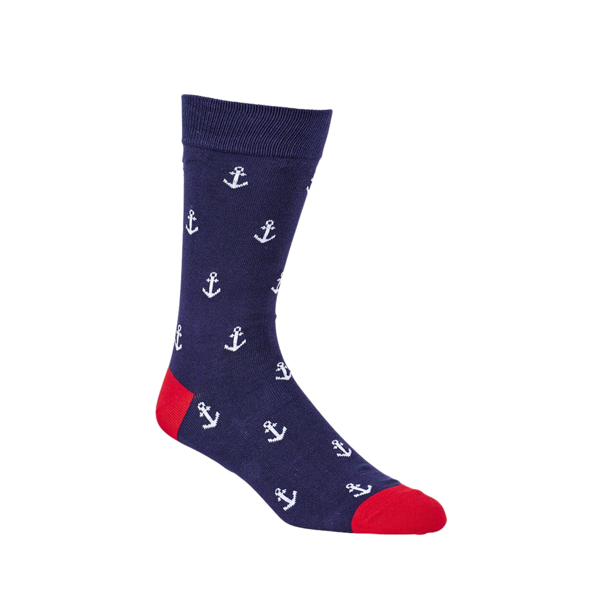 Mens Anchors Bamboo Sock Socks Bamboozld