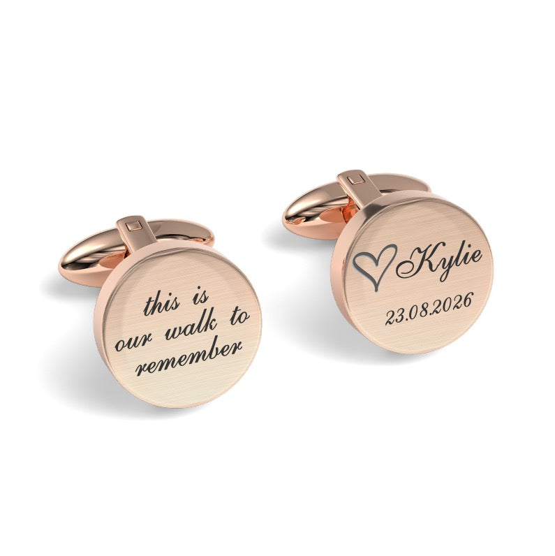 Our Walk to Remember Engraved Cufflinks