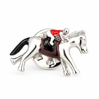 Horse and Jockey Lapel Pin Colour