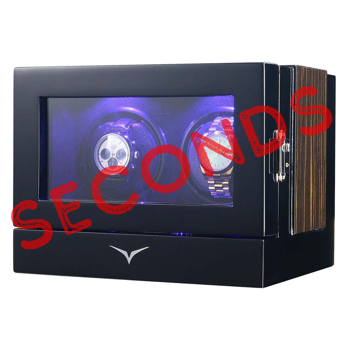 Seconds - Sydney Watch Winder Box for 2 Watches in Black
