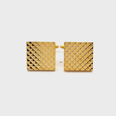 Textured Gold Square Cufflinks