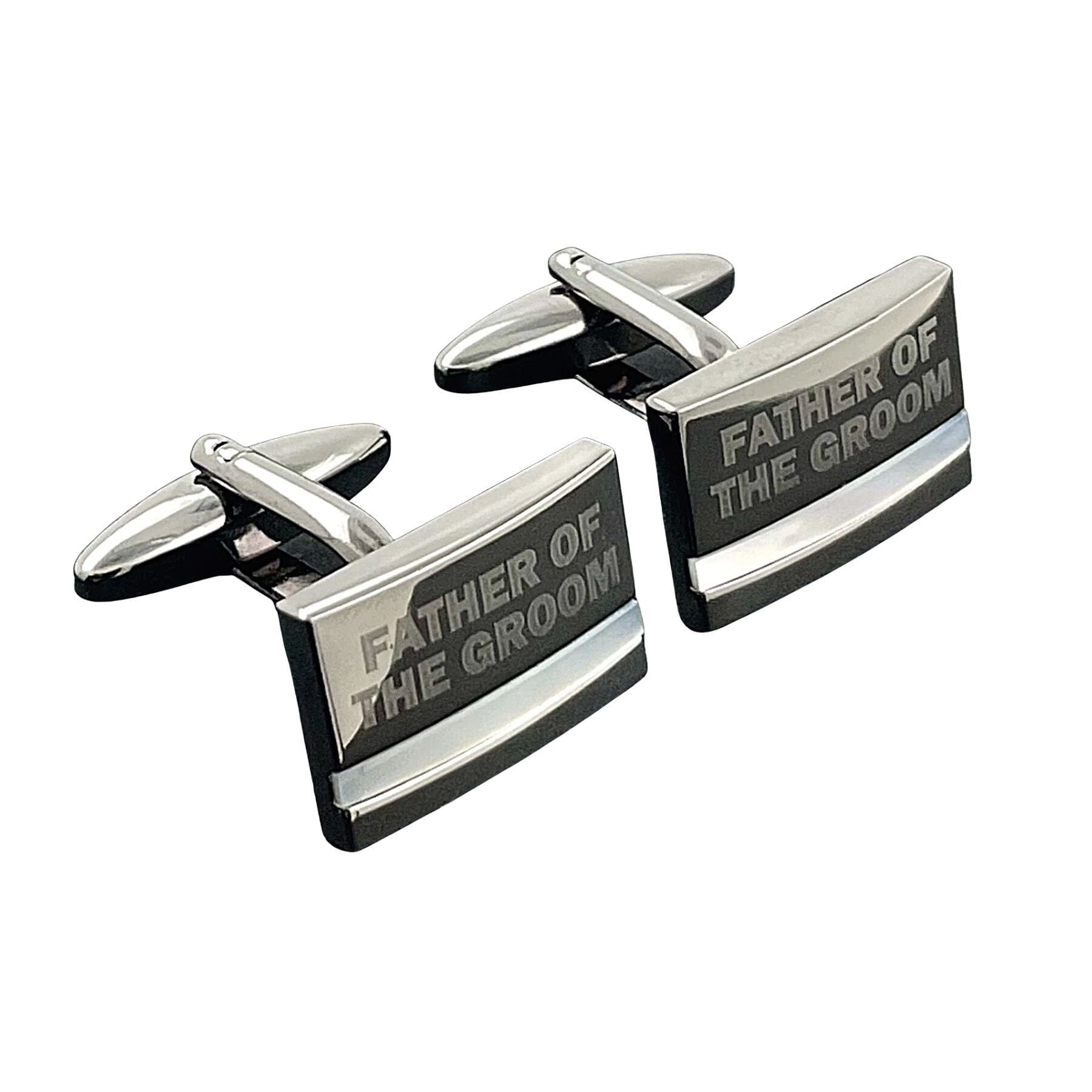 Father of the Groom Laser Etched Mother of Pearl Gunmetal Wedding Cufflinks Wedding Cufflinks Clinks Australia 