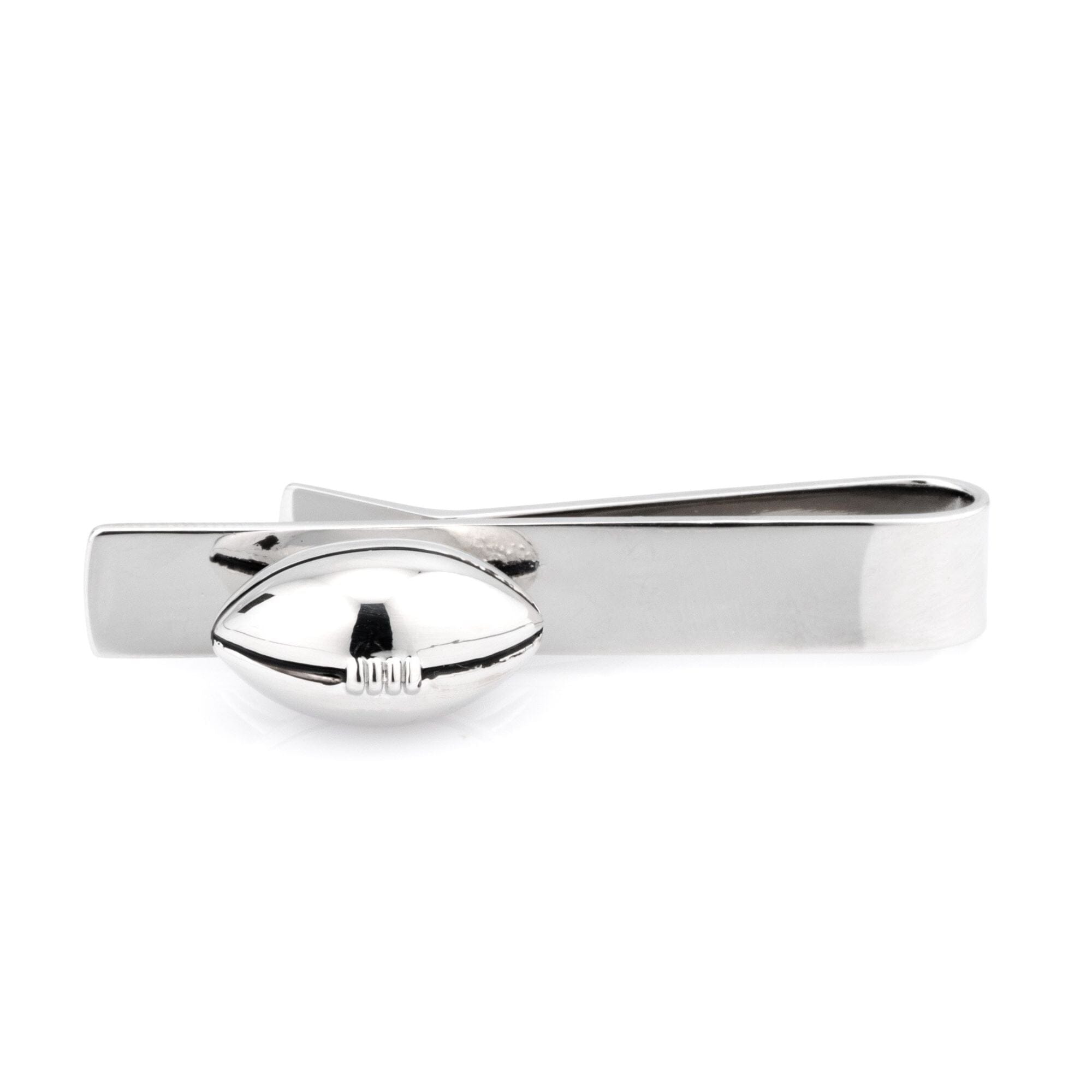 Footy / Rugby Football Silver Cufflinks & Tie Bar Set Gift Set Clinks Australia 