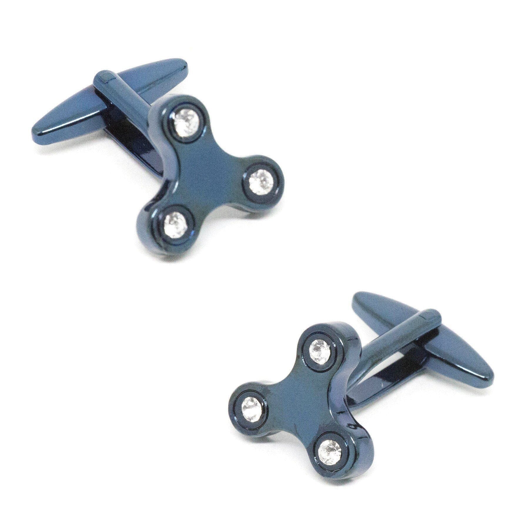 Blue Fidget Spinner Cufflinks Novelty Cufflinks Clinks Australia 