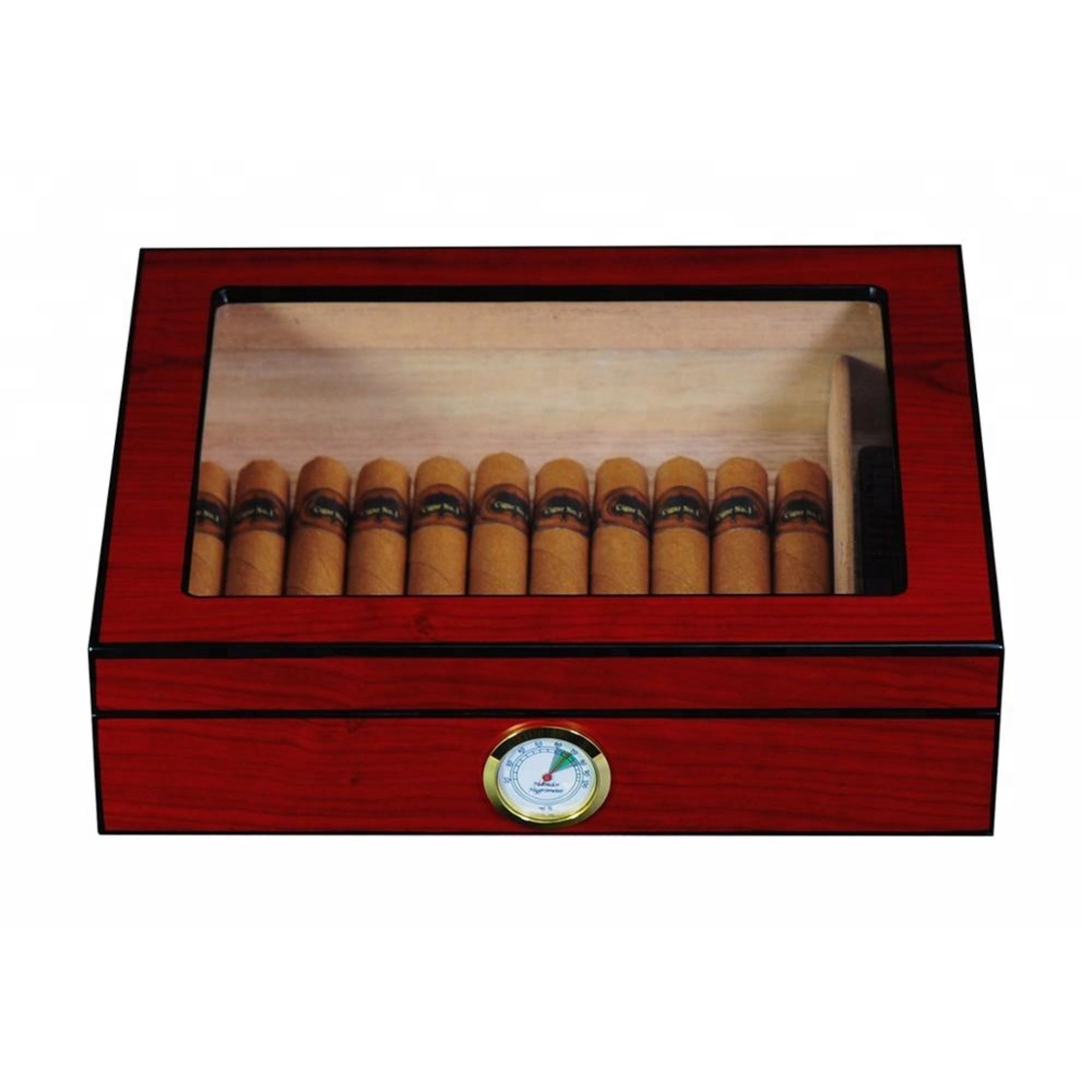 12-20 CT Cherry Cigar Humidor Spanish Cedar Box for Cigars Cigar Boxes Clinks 