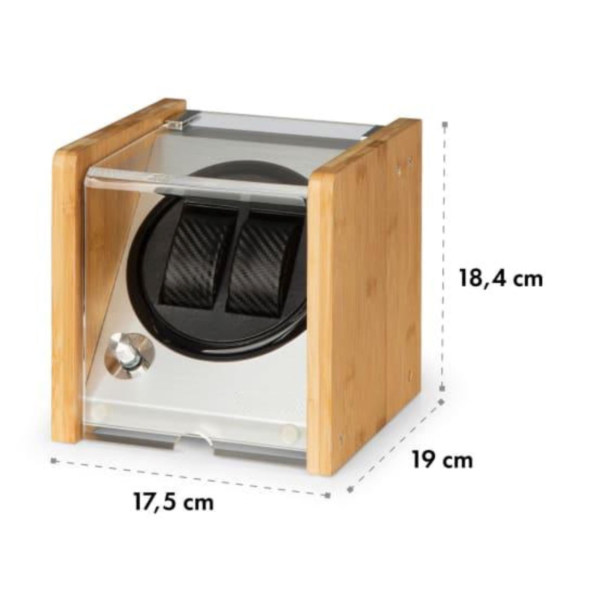 BLAQ Watch Winder Box 2 Watches in Aluminum & Bamboo Watch Winder Boxes Clinks 
