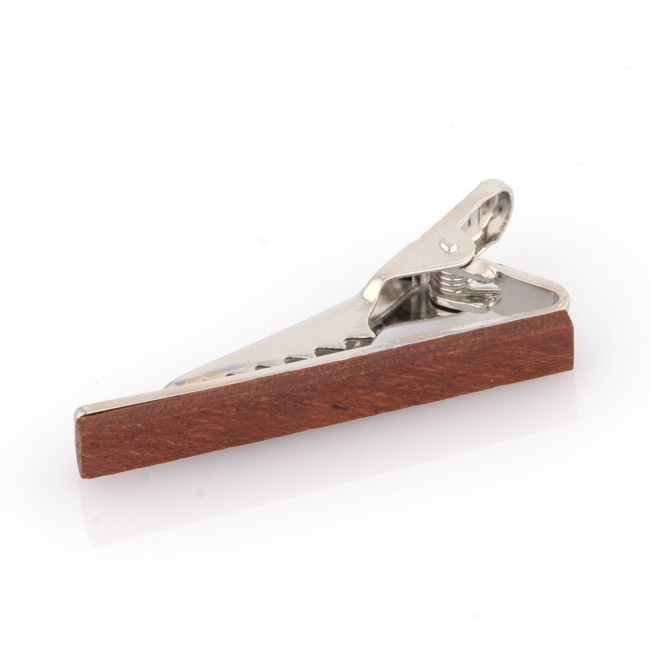 Red Wood Small Tie Clip Tie Clips Clinks Australia Red Wood Small Tie Clip 